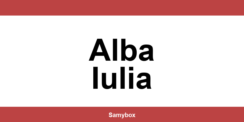 Găsește contactul depozitului Sameday din Alba Iulia