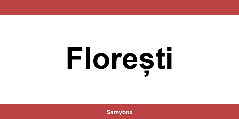 Găsește contactul depozitului Sameday din Florești