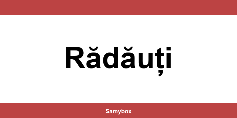 Găsește contactul depozitului Sameday din Rădăuți